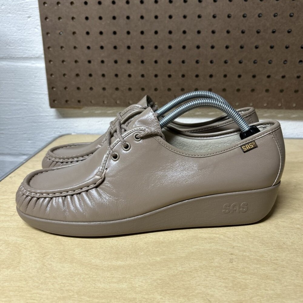 SAS Bounce Mocha Brown Leather Women’s Shoes Size 12 M Comfort Walking Loafer